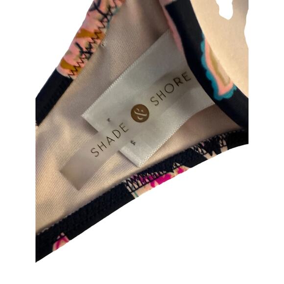 Shade & Shore Navy Blue & Pink Print Push-Up Halter Bikini Top Women's 34C - Picture 10 of 12